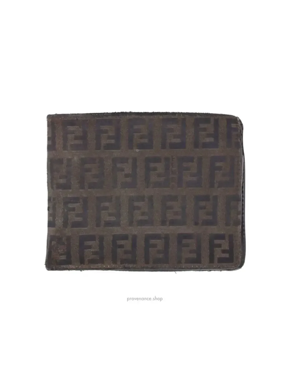 🔴 Fendi FF Zucca Bifold Wallet - Brown